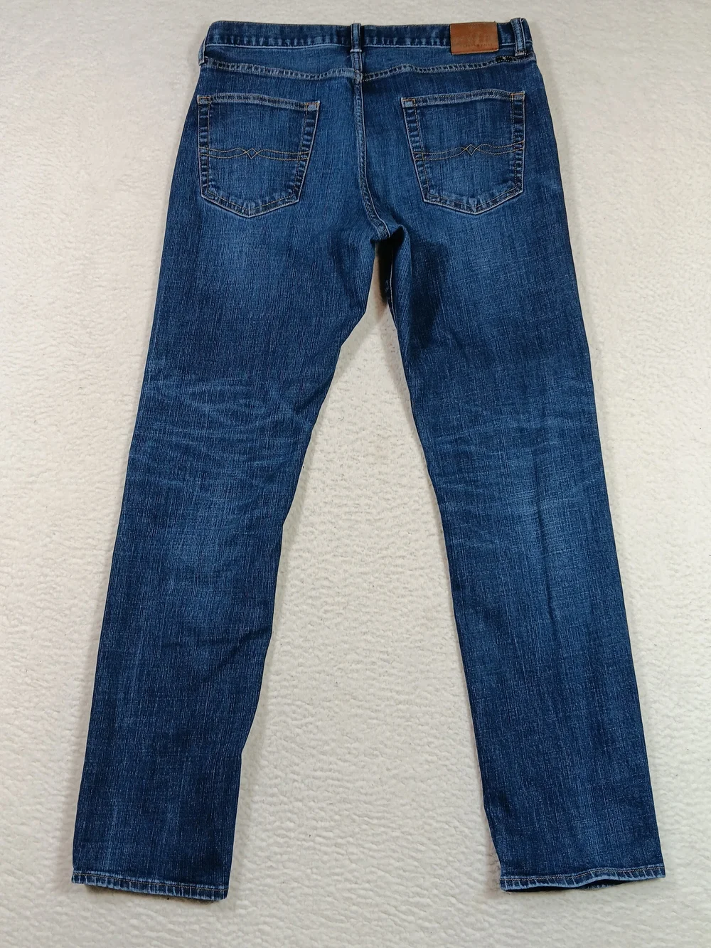 Lucky Brand Jeans Mens 34x34 Blue Denim 410 Athletic Fit Stretch Whiskers